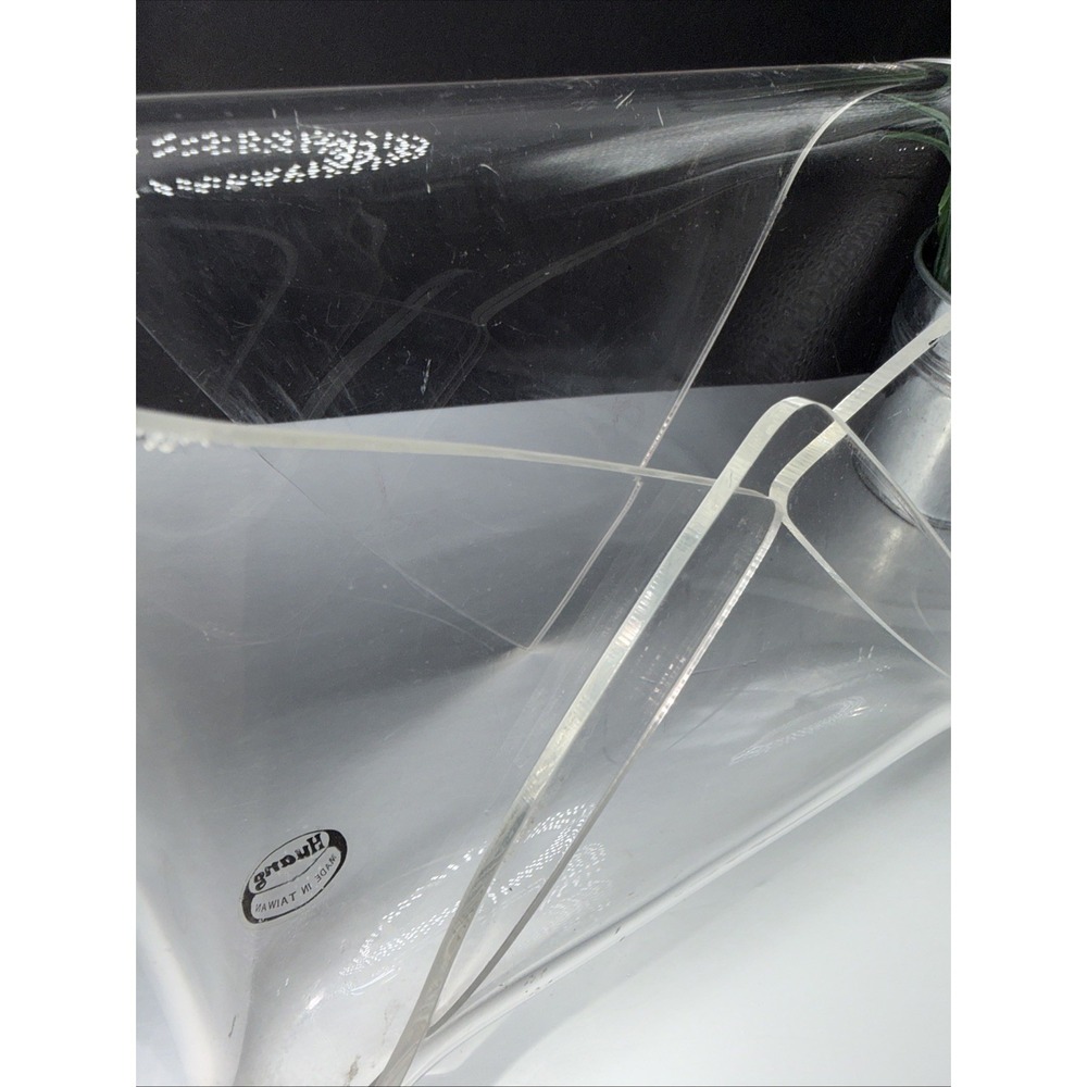Huang‎ LUCITE ENVELOPE SHAPED VINTAGE MCM Acrylic Stand - Picture 8 of 10